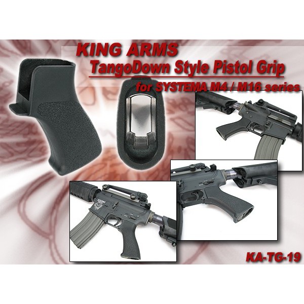 King Arms TD Style Pistol Grip for SYSTEMA M4/M16 - BK