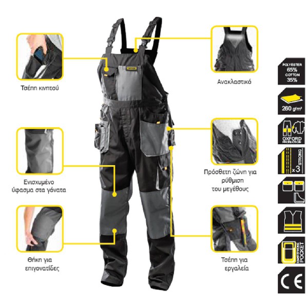 Topmaster Reinforced Work Bib Pants