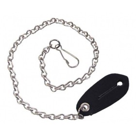 MFH Chain with Leather / Carabiner