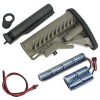 King Arms M4 Tactical Stock - DE w/Pipe-1400mAh-9.6V