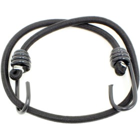 Elastic Shock Cord 12mm x 1,2m w/ Hooks - Black