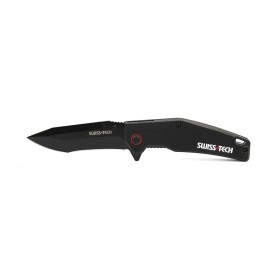 Swiss Tech G10 Handle Folding Knife - Black