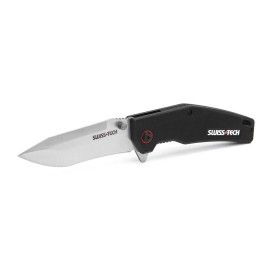 Swiss Tech G10 Handle Folding Knife - Satin