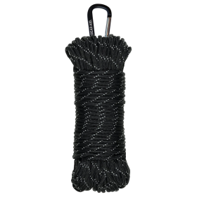 Gear Aid 550 Paracord 15m w/ Carabiner - Black
