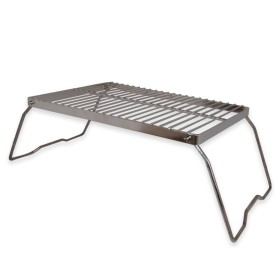 Folding Campfire Grill 49x24cm Stainless Steel
