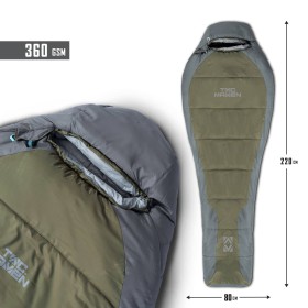 Tac Maven Mummy Sleeping Bag 360gr - Black / Ranger Green