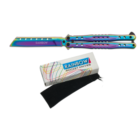 Albainox 02238 Butterfly Knife Rainbow 11cm