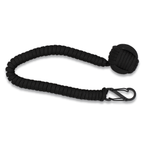 Barbaric 39396 Monkey Fist Key Ring - Black