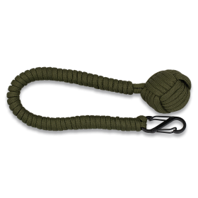 Barbaric 39396 Monkey Fist Key Ring - Olive