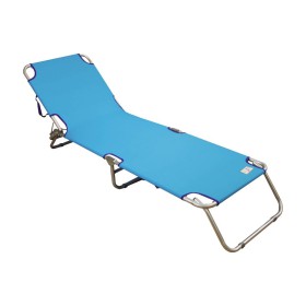 Beach Bed Aluminum Textilene - Light Blue