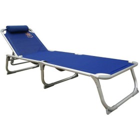 Beach Bed Aluminum Textilene 2x1 - Blue