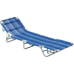 Beach Bed Aluminum Textilene 1x1 - Blue
