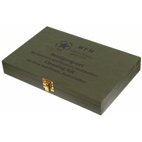 MFH Universal Gun Cleaning Kit - Wooden Box