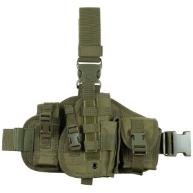 MFH Leg Platform w/ Pistol Holster / Pouches - Olive