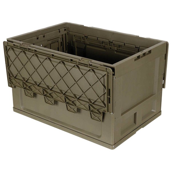 MFH Foldable 20L Plastic Box - Olive