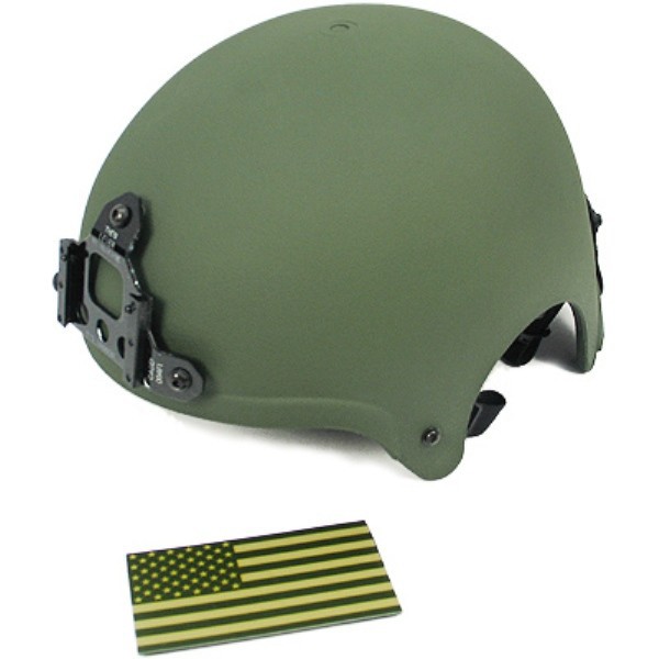 King Arms IBH Helmet w/ NVG Mount - Olive