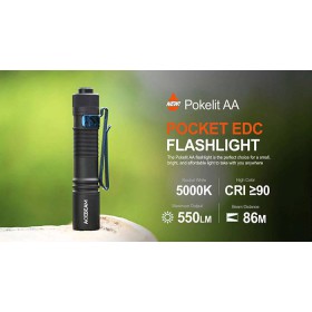 Acebeam Pokelit AA Black + Battery 550 Lumens