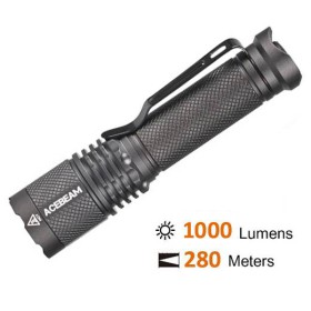 Acebeam Flashlight Tac AA Grey + Battery 1000 Lumens