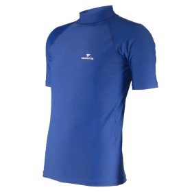 Vaquita Rash Guard Men Short Sleeve - Blue