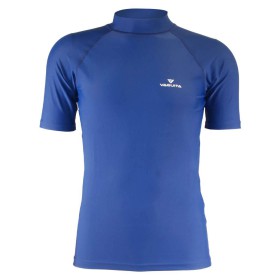 Vaquita Rash Guard Men Short Sleeve - Blue