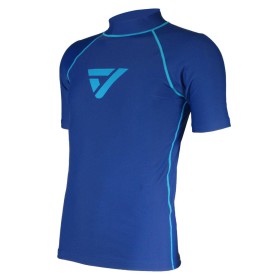 Vaquita Slim Fit Rash Guard Men Short Sleeve - Blue