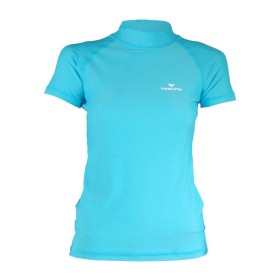 Vaquita Rash Guard Women Short Sleeve - Blue