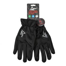 Apu Outdoor Stretchy Softshell Gloves Repel - Black
