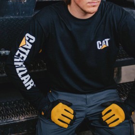 CAT Men's Trademark Banner Long Sleeve - Black