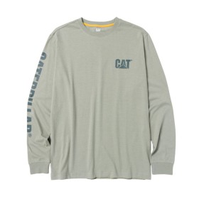CAT Men's Trademark Banner Long Sleeve - Iceberg Green