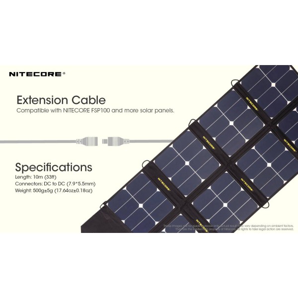 Nitecore 10m Extension Cable for Solar Panels