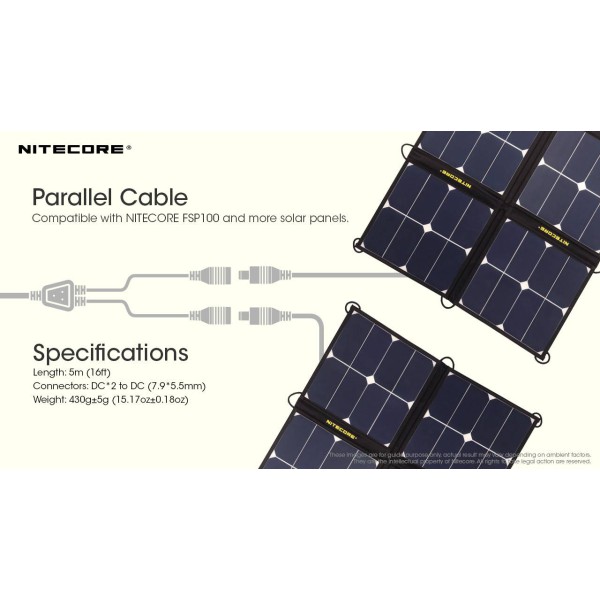 Nitecore 10m Extension Cable for Solar Panels
