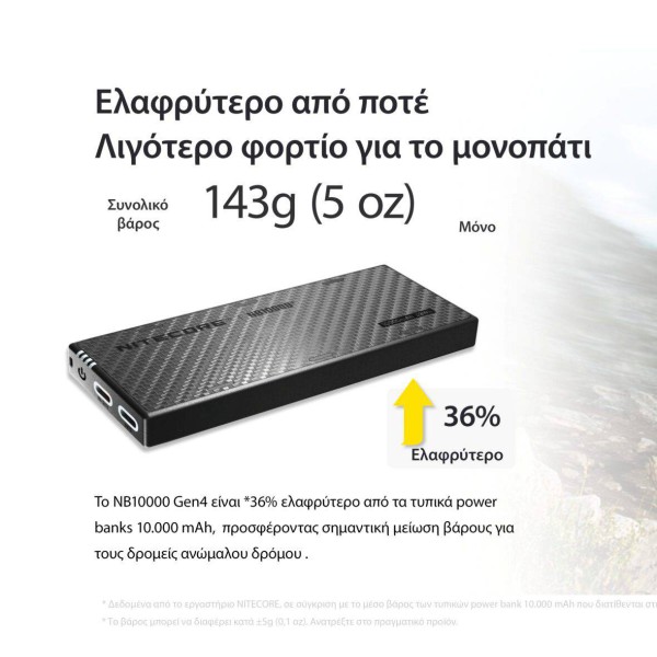 Nitecore Power Bank NB10000 Gen4 Carbon Fiber