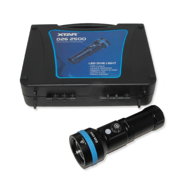 Xtar D26 Short Diving Flashlight - 2500 Lumens