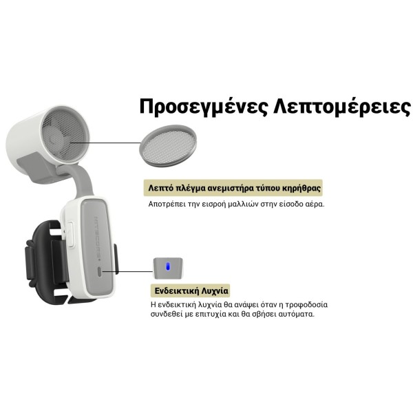 Nitecore NCF20 Lightweight Clip-on Fan - Cloud White