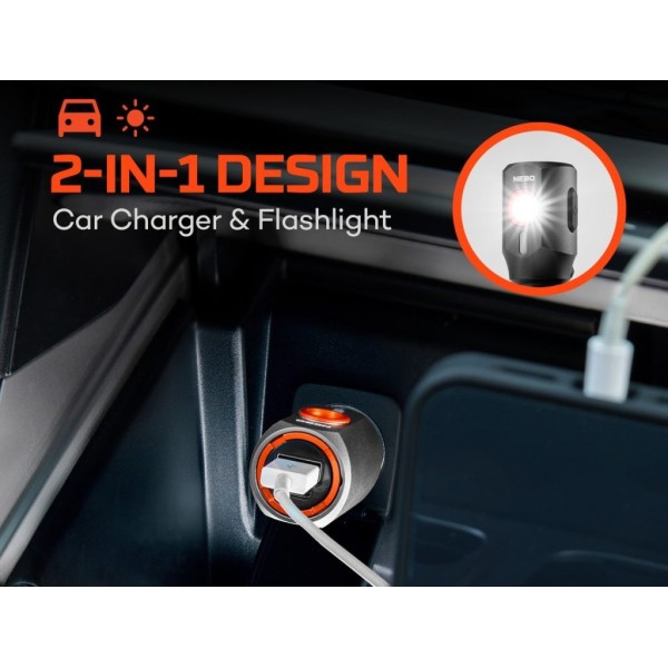 Nebo Transport 400 Car Charger Flashlight - 400 Lumens