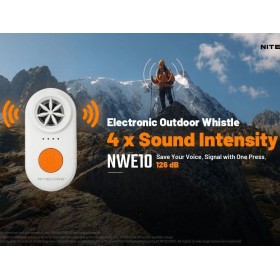 Nitecore NWE10 Electronic Outdoor Whistle - Orange