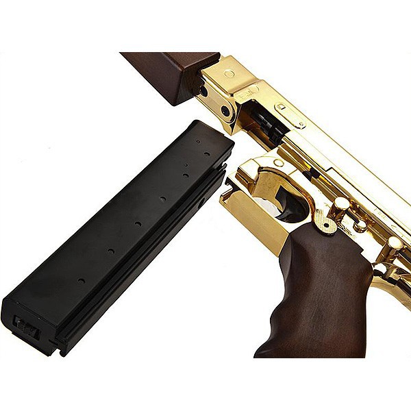 King Arms Thompson M1A1 Military Real Wood - Full Metal - Gold