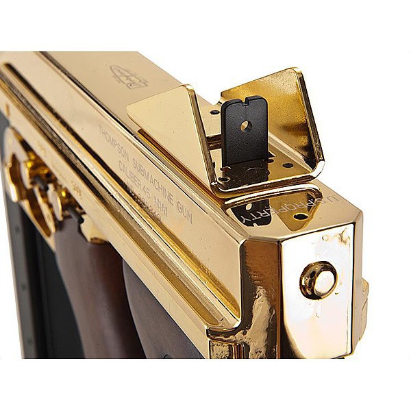 King Arms Thompson M1A1 Military Real Wood - Full Metal - Gold