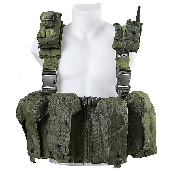 Swiss Arms Modular Front Split Combat Vest - OD