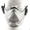 Hard Foam Neoprene Half Face Mask - Silver