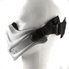 Hard Foam Neoprene Half Face Mask - Silver